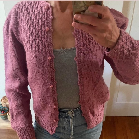 Vintage Austrian imparfait knit cardigan xs s - Picture 2 of 8